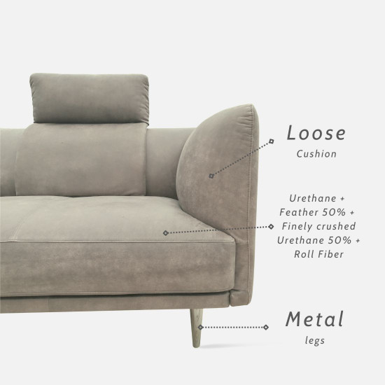 Milton Sofa, L192, Semi Aniline Leather, G3 342 [Display x1]